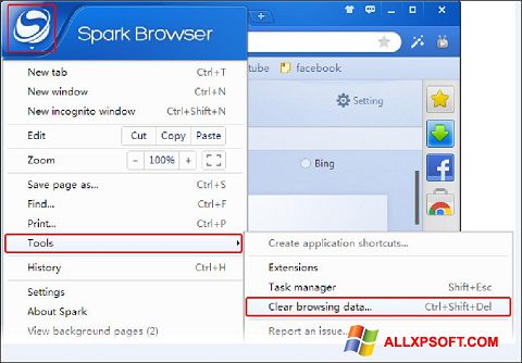 Screenshot Spark untuk Windows XP