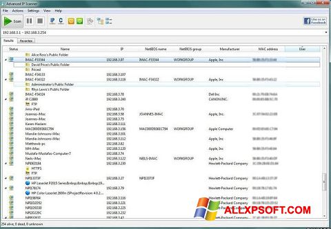 Screenshot Advanced IP Scanner untuk Windows XP