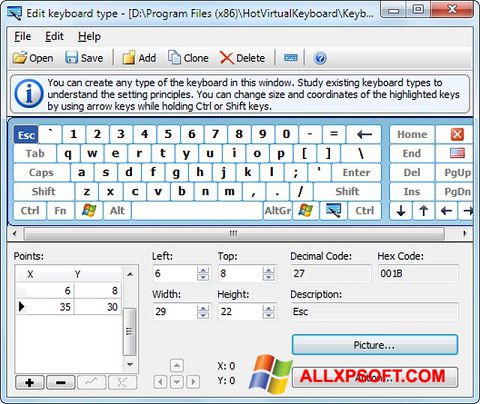 Screenshot Virtual Keyboard untuk Windows XP