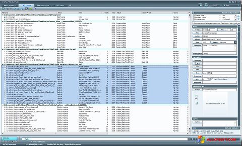 Screenshot TagScanner untuk Windows XP
