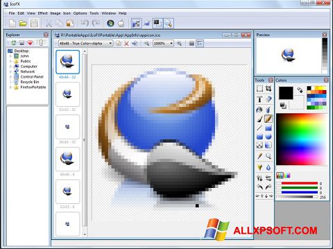 Screenshot IcoFX untuk Windows XP