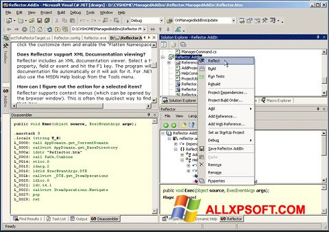 Screenshot Reflector untuk Windows XP