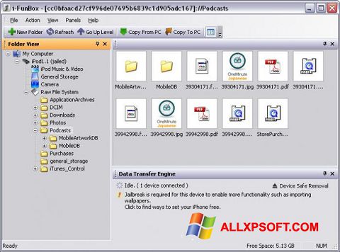 Screenshot iFunBox untuk Windows XP