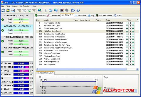 Screenshot Hard Disk Sentinel untuk Windows XP