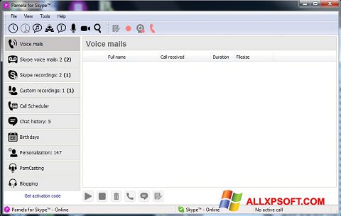 Screenshot Pamela for Skype untuk Windows XP