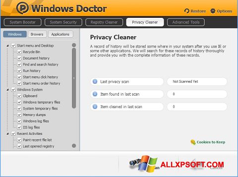 Screenshot Windows Doctor untuk Windows XP