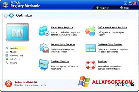 Screenshot Registry Mechanic untuk Windows XP