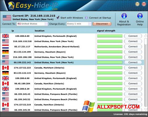 Screenshot Hide IP Easy untuk Windows XP