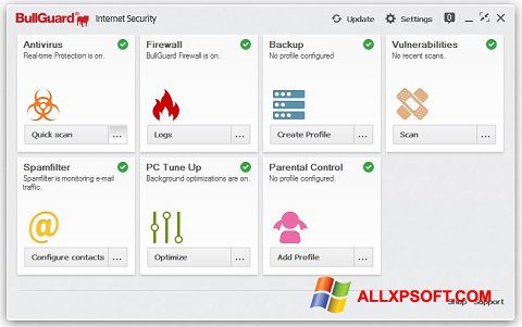 Screenshot BullGuard untuk Windows XP