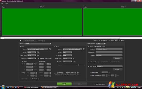 Screenshot Adobe Media Encoder untuk Windows XP