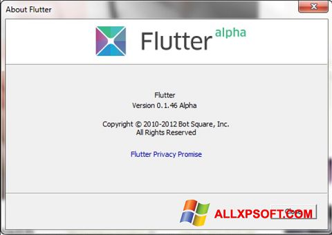 Screenshot Flutter untuk Windows XP