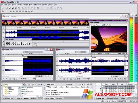 Screenshot Sound Forge untuk Windows XP