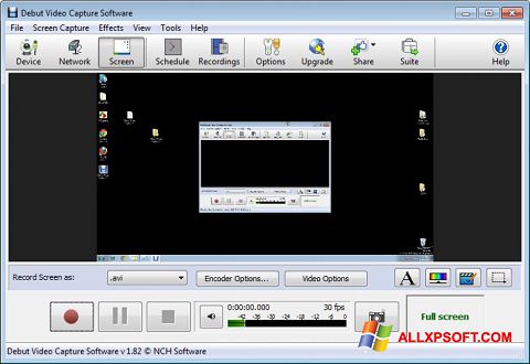 Screenshot Debut Video Capture untuk Windows XP