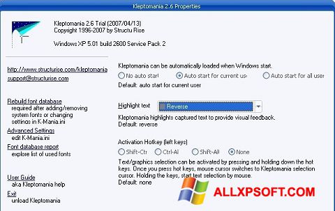 Screenshot Kleptomania untuk Windows XP