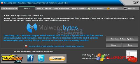 Screenshot Windows Repair untuk Windows XP