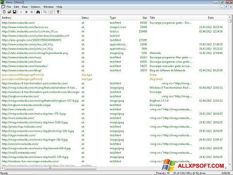 Screenshot Xenu untuk Windows XP