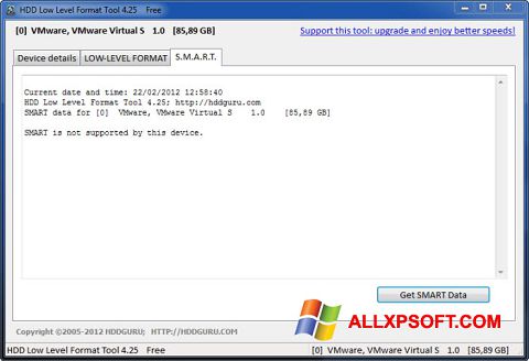 Screenshot HDD Low Level Format Tool untuk Windows XP