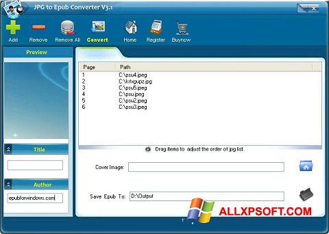 Screenshot Epub Reader untuk Windows XP