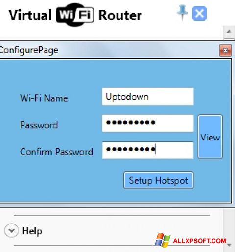 Screenshot Virtual WiFi Router untuk Windows XP