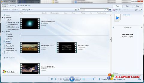 Screenshot Media Player untuk Windows XP