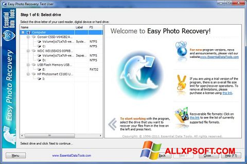 Screenshot Easy Photo Recovery untuk Windows XP