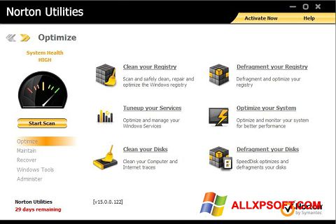 Screenshot Norton Utilities untuk Windows XP