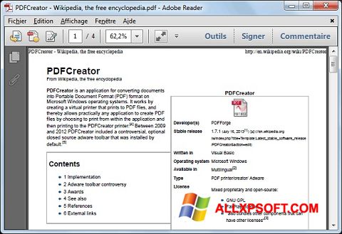 Screenshot PDFCreator untuk Windows XP