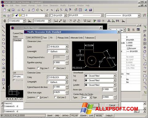 Screenshot ZWCAD untuk Windows XP