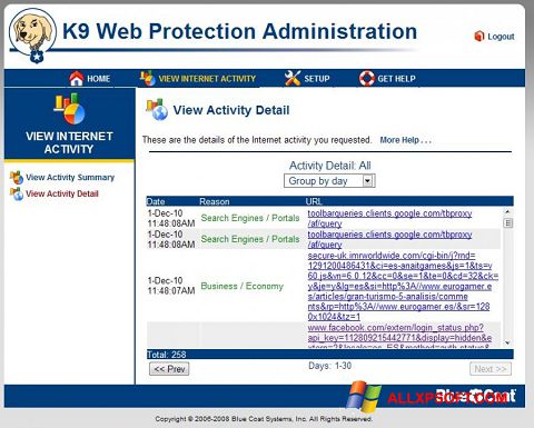 Screenshot K9 Web Protection untuk Windows XP