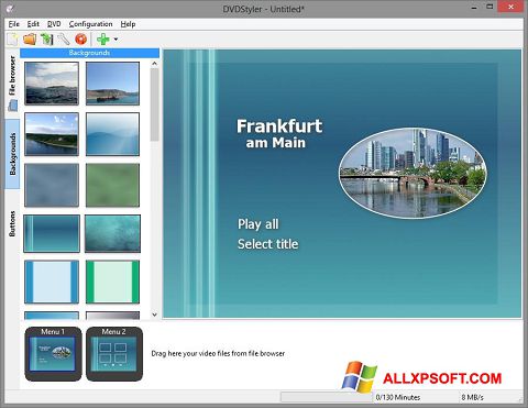 Screenshot DVDStyler untuk Windows XP