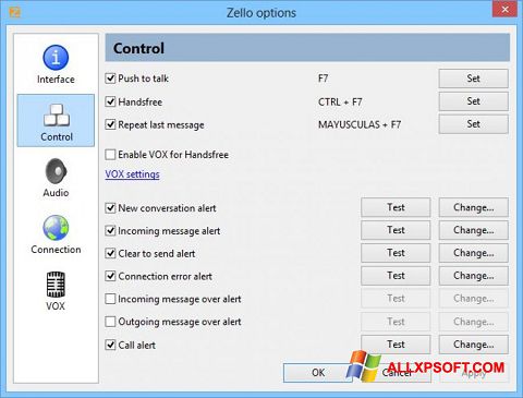 Screenshot Zello untuk Windows XP