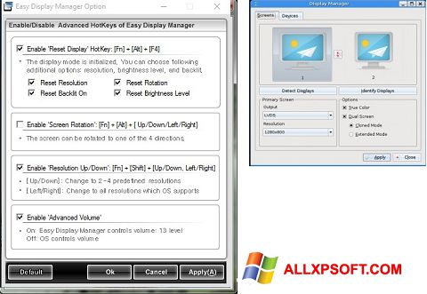 Screenshot Easy Display Manager untuk Windows XP