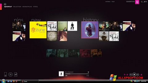 Screenshot Zune untuk Windows XP