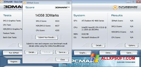 Screenshot 3DMark06 untuk Windows XP