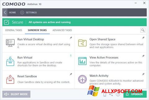 Screenshot Comodo Antivirus untuk Windows XP