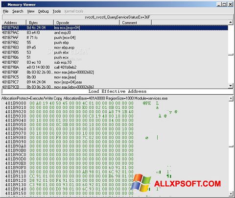 Screenshot Cheat Engine untuk Windows XP