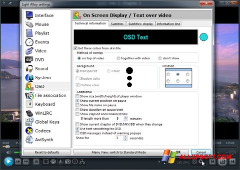 Screenshot Light Alloy untuk Windows XP
