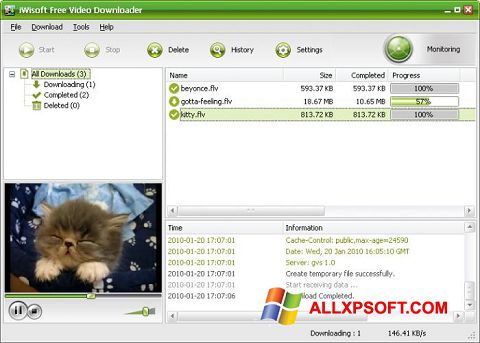 Screenshot Free Video Catcher untuk Windows XP