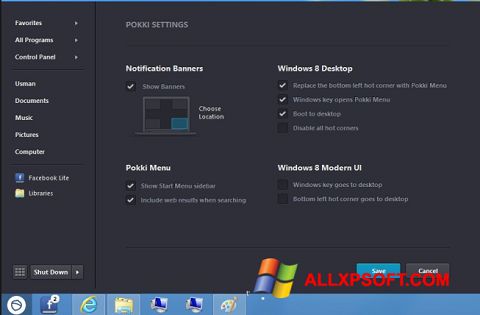 Screenshot Pokki untuk Windows XP