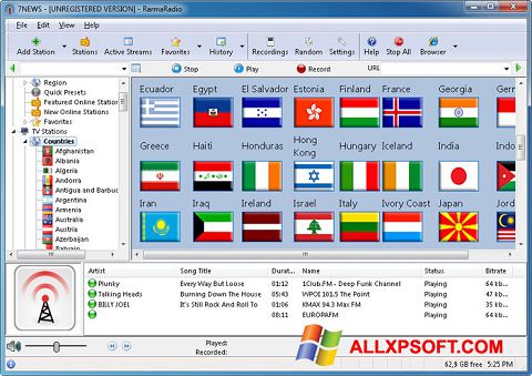 Screenshot RarmaRadio untuk Windows XP