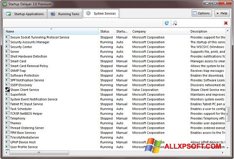 Screenshot Startup Delayer untuk Windows XP