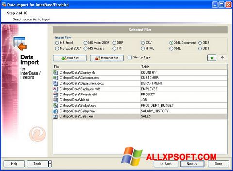 Screenshot Firebird untuk Windows XP