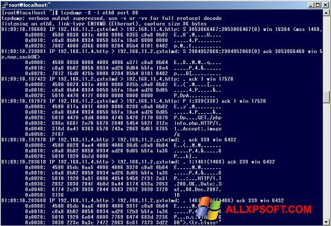 Screenshot TCPDUMP untuk Windows XP