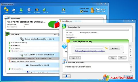 Screenshot Driver Detective untuk Windows XP
