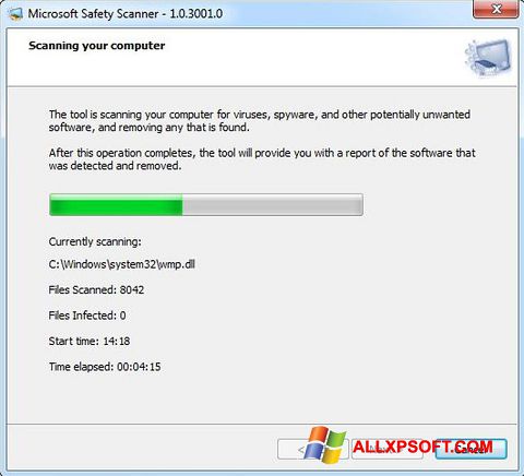 Screenshot Microsoft Safety Scanner untuk Windows XP