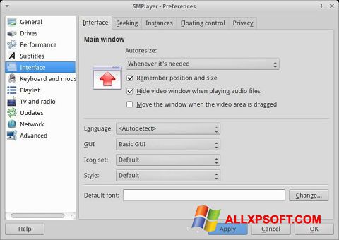 Screenshot SMPlayer untuk Windows XP