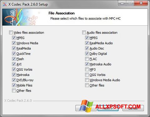 Screenshot X Codec Pack untuk Windows XP