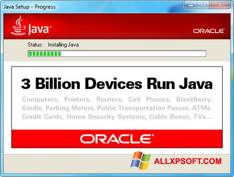 Screenshot Java Runtime Environment untuk Windows XP