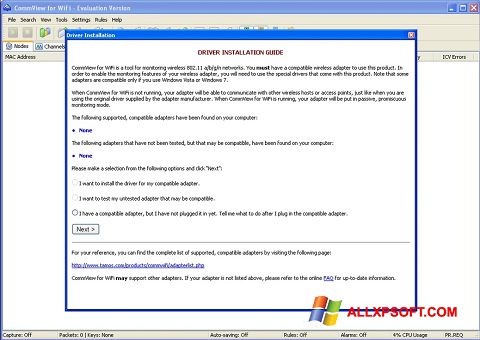 Screenshot CommView for WiFi untuk Windows XP
