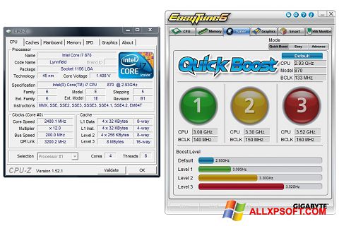 Screenshot EasyTune untuk Windows XP